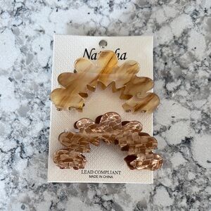 Brown Hair Claw Clips